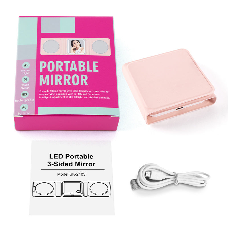 PU Trifold Mirror Powder