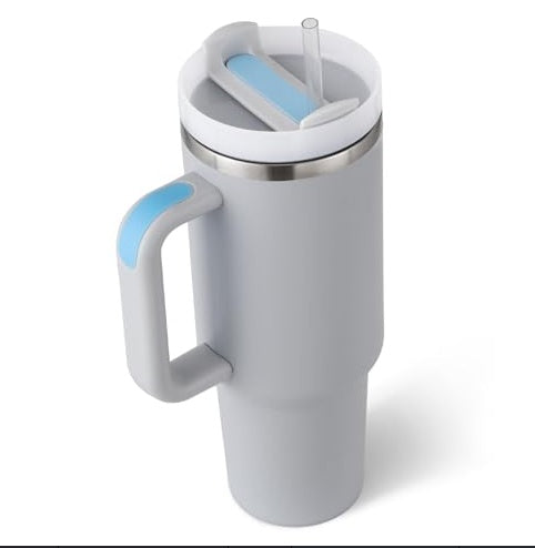 40oz Straw Coffee Mug With Handle Portable Car Stainless Steel Water Bottle Large Capacity Travel Bisphenol A Free Mug