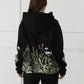 Women's Solid Color Floral Long Sleeved Sweatshirt