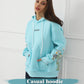 Women's Solid Color Floral Long Sleeved Sweatshirt