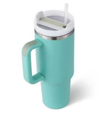 40oz Straw Coffee Mug With Handle Portable Car Stainless Steel Water Bottle Large Capacity Travel Bisphenol A Free Mug