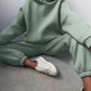 Women's Casual Hooded Sweater Two-piece Suit Clothes Hoodie Tracksuit