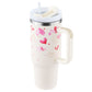 40oz Straw Coffee Mug With Handle Portable Car Stainless Steel Water Bottle Large Capacity Travel Bisphenol A Free Mug