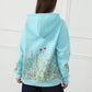 Women's Solid Color Floral Long Sleeved Sweatshirt